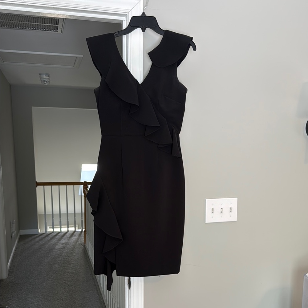 Elegant Black Ruffle Dress